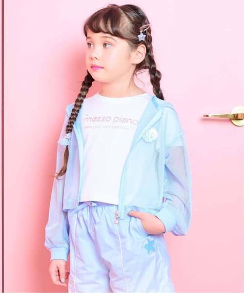 mezzo piano tシャツ メッシュZIPパーカ ＆肩開きTシャツセット「接触