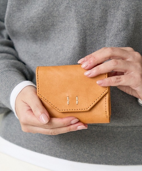 フィラート） filato（ズッケロ zucchero 最終値下げ　新品　本革　レディース　折り財布　ミニ財布　ズッケロ　牛革　ブラウン 本革 二つ折 レディース 財布 小物