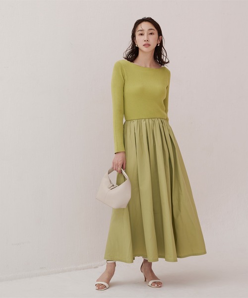 「ur's」 ドッキングワンピース M ブルー レディース_画像2