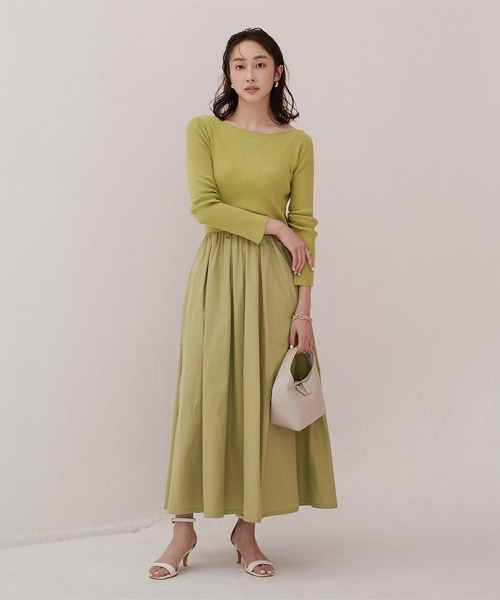 「ur's」 ドッキングワンピース M ブルー レディース_画像4