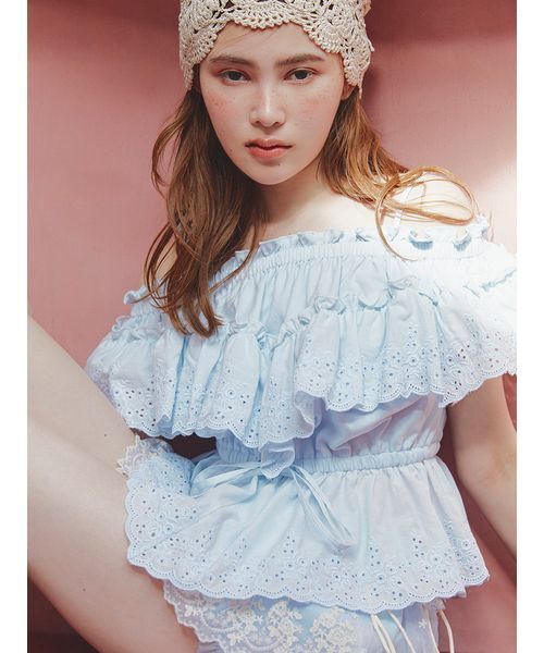 LILY BROWN（リリーブラウン） パンツ バリエレースバルーンショート