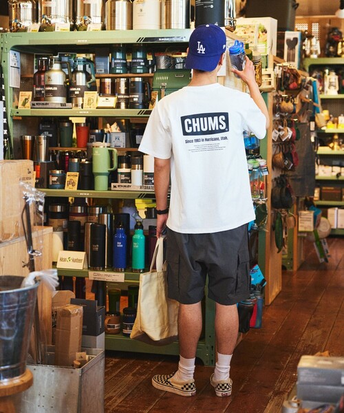 「FREAK'S STORE」 「chums」半袖Tシャツ MEDIUM サックスブルー メンズ_画像3