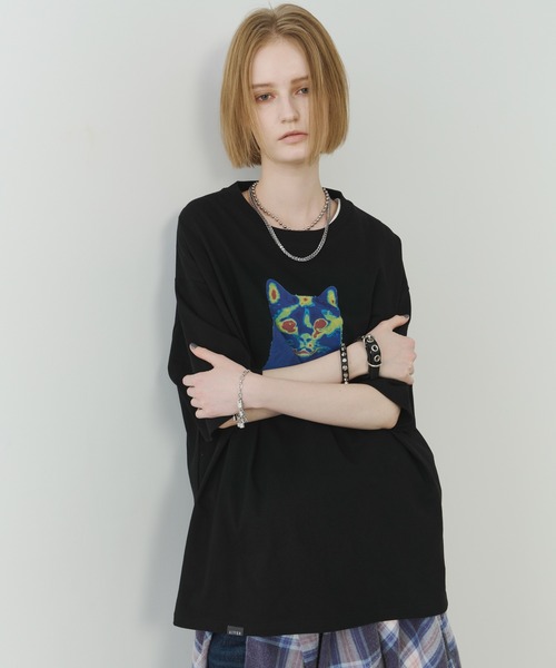「AIVER」 半袖Tシャツ LARGE チャコールグレー メンズ_画像9