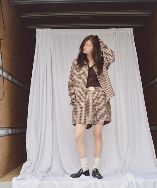 「common gull products.」 長袖シャツ LARGE ブルー レディース_画像4
