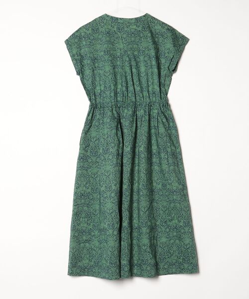 「LIBERTY LONDON」 半袖ワンピース MEDIUM ネイビー レディース_画像2