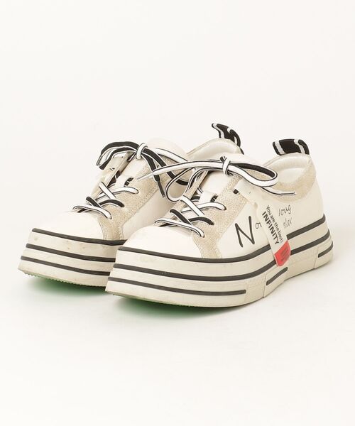 【新品】NOUBEL VOUG RELAX スニーカー ホワイト　24cm Noubel Voug Relax（ヌーベルヴォーグリラックス） ローカット