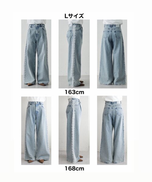 「DISCOAT」 デニムパンツ SMALL ブルー レディース_画像4