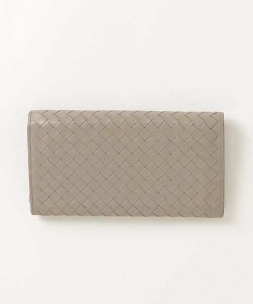 BOTTEGA ボッテガヴェネタ イントレ メタリックシルバー長財布 箱付 BOTTEGA VENETA（ボッテガ・ヴェネタ） 財布 - シルバー レディース