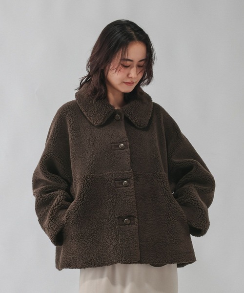 ウール、ムートンコート GLOBAL WORK（グローバルワーク） ムートンコート ボアコート