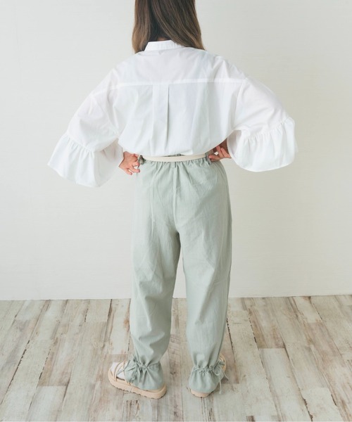 nemne（ネンネ） ワイドパンツ パンツ リボンを結ぶ裾絞りサーカス 