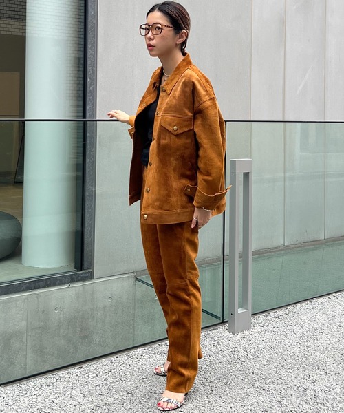 パンツ 「Attick by Johnbull」スウェードパンツ メンズ レディースの画像