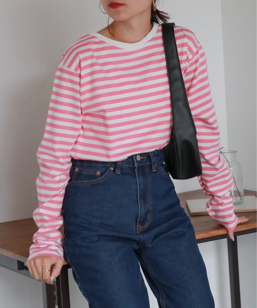 feepur（フェピュール） tシャツ ベーシックボーダーロンTee