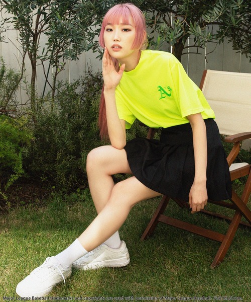 tシャツ 「MLB/Oakland Athletics」モックネック長袖Tシャツ レディース メンズ BACK TO THE FIELD tシャツ 「MLB/Oakland Athletics」モック