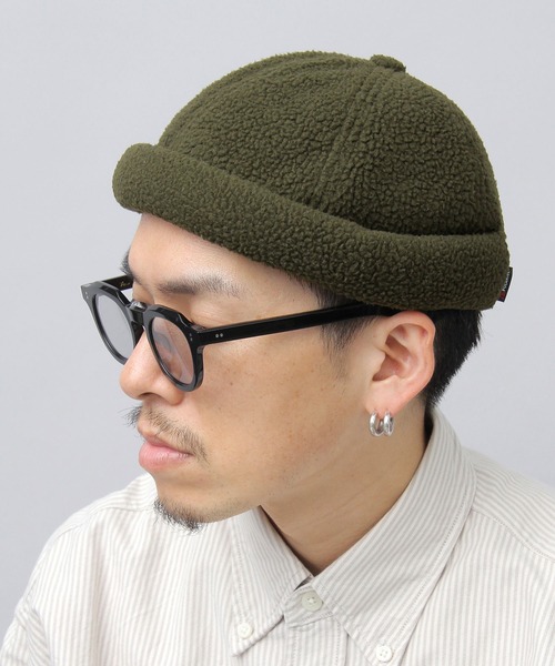Basiquenti キャップ 帽子 POLARTEC フリース ロールキャップ メンズ