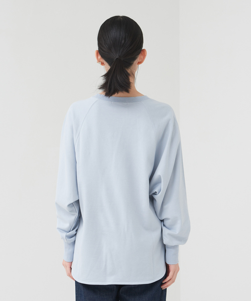 ENFOLD ハードコンパクト裏毛 デコラプルオーバー スウェット 黒