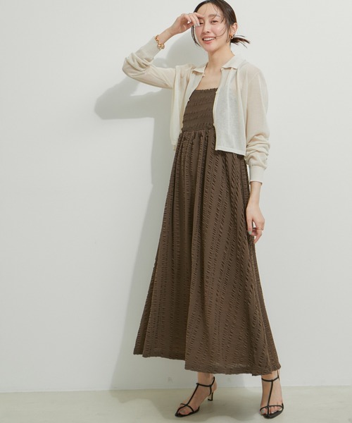韓国商品/TREMINGBIRD ベルト シャーリング ラップ ワンピース LE CERCLE par rope' ワンピース シャーリングジャージキャミ