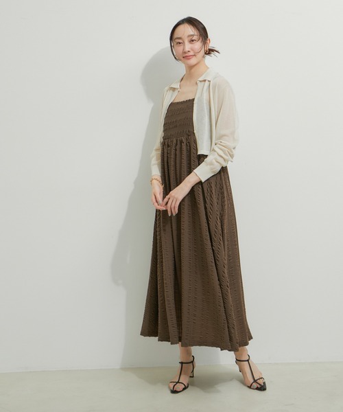 LE CERCLE par rope' ワンピース シャーリングジャージキャミ