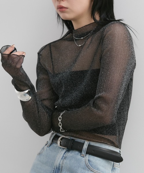 tシャツ ラメタートルシアートップス レディース | Aunt Marie's | 19
