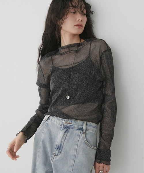 Aunt Marie's（アントマリーズ） tシャツ ラメタートルシアートップス