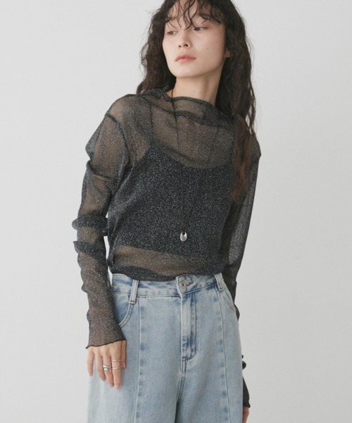 Aunt Marie's（アントマリーズ） tシャツ ラメタートルシアートップス