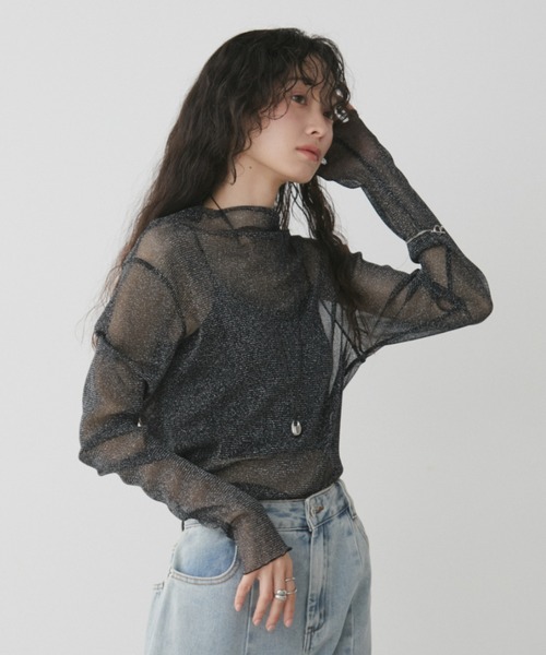 Aunt Marie's（アントマリーズ） tシャツ ラメタートルシアートップス