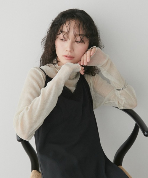 【LEONARD】美品☆トップス Aunt Marie's（アントマリーズ） tシャツ ラメタートルシアートップス