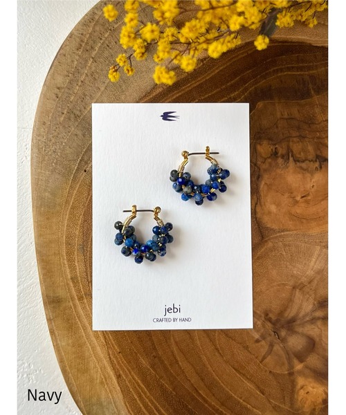 Sweet Pea 天然石フープピアス Sweet Pea 天然石フープピアス（片耳用） Sweet Pea 天然石フープ