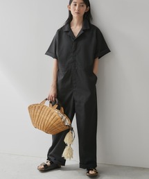 新品未使用 半額以下 HOLIDAY 新作 ジャンプスーツ オールインワン atelier SOMETHING STAND COLLAR JUMP SUIT/スタンドカラー