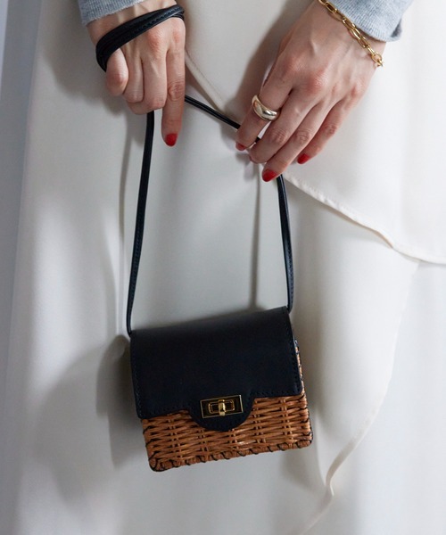 The Bagmati ショルダーバッグ バッグ 「BAGMATI」WICKER×レザー