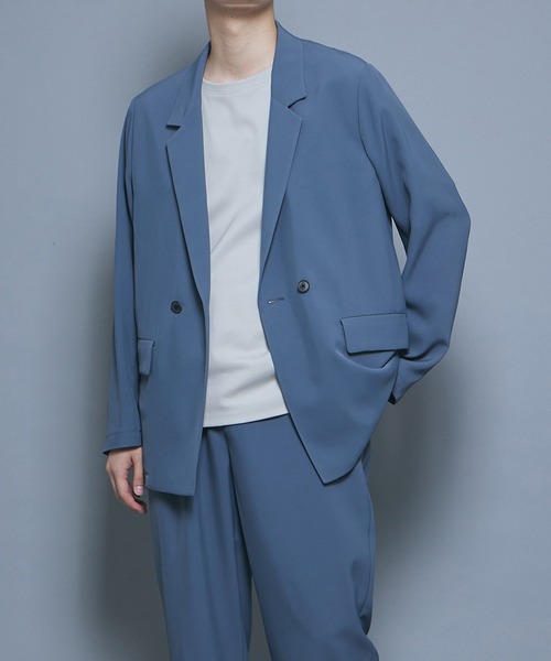 セットアップ 「残りわずか」COLD DRY ダブルジャケット｜セットアップ着用可能｜撥水加工 メンズの画像