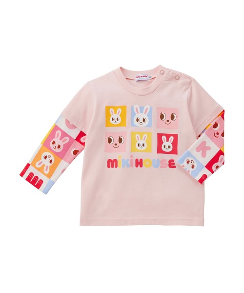 MIKI HOUSE（ミキハウス） tシャツ パズルブロックうさこ長袖Tシャツ