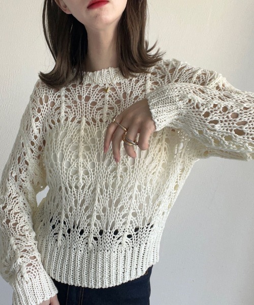 KOBE LETTUCE（神戸レタス） ニット セーター 透かし編みニットプル