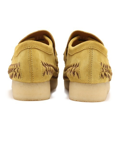Clarks ブーツ ウエッジ ジッパー ゴールド レザー 軽量 ヒール Clarks ブーツ CLARKS WBLoafer Weave / クラークス ワラビー