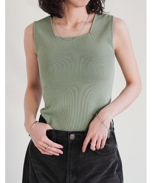 Re:EDIT（リエディ） タンクトップ ノースリーブ 「ブラ紐隠し」「涼感