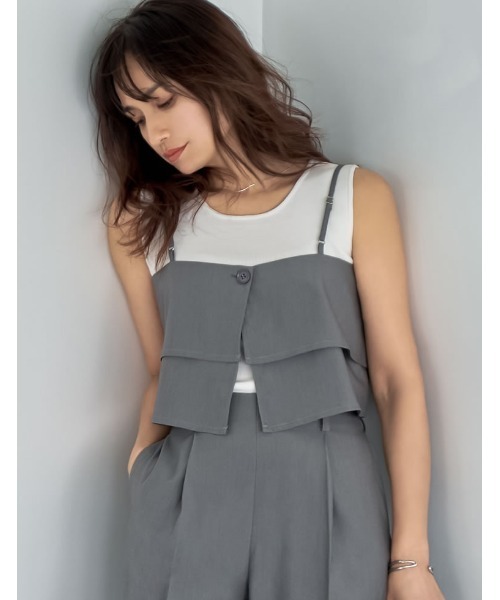 新品タグ付Plage Cotton Linen Sheer タンクトップ　グレー 新品タグ付Plage Cotton Linen Sheer タンクトップ グレー - メルカリ