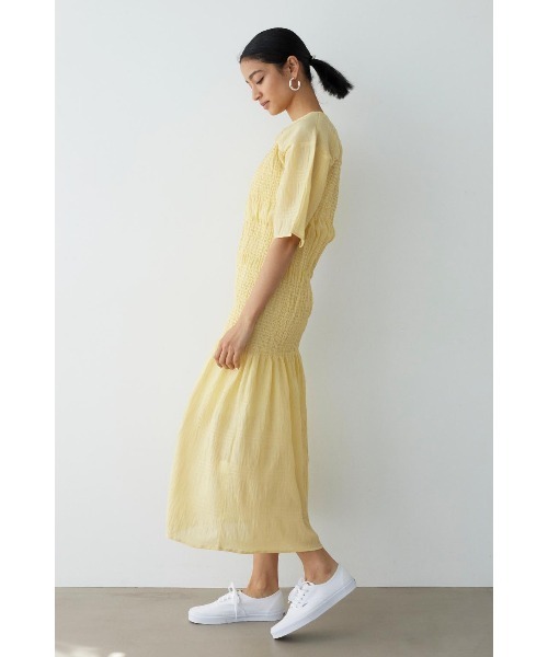 ALEXIA STAM ワンピース Shirring Dress /シャーリングシアー