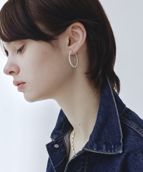 ピアス 「quip queint」bowling hoop pierce / ボウリング フープ ピアス レディース メンズの画像