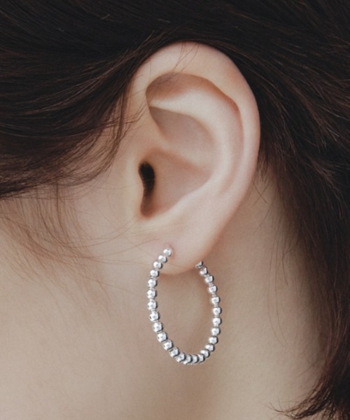 ピアス 「quip queint」bowling hoop pierce / ボウリング フープ ピアス レディース メンズの画像