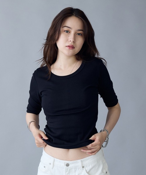 R.P. miller ミラー パネルリブ 5分袖 Tシャツ 半袖 2枚セット Robert P. Miller（ロバート・ピー・ミラー） tシャツ R.P.miller