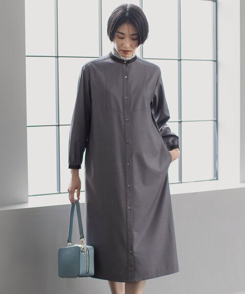 J.PRESS ワンピース 「洗える」T/Rウォッシャブルギャバ バンド