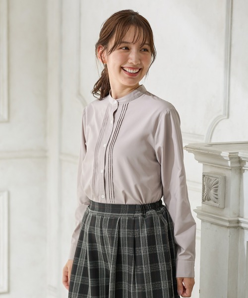 ブラウス シャツ ビッグ タータン バスク シャツ レディース Girly Doll ブラウス シャツ オーバーサイズチェック柄シャツ