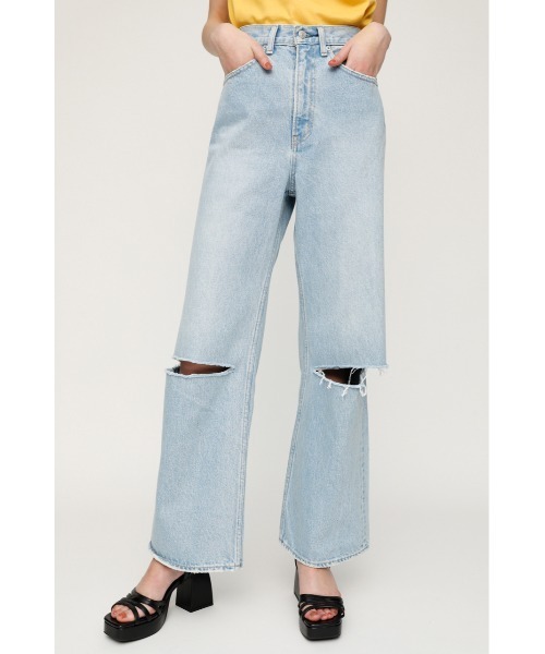 SLY」 ダメージ加工デニムパンツ 1 ブルー レディース : 85374749 