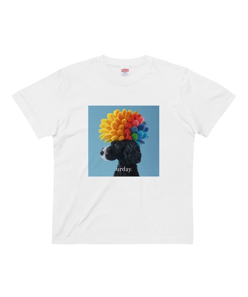 tシャツ urday / Black Dog / フォトTシャツ レディース メンズ MAMIAN tシャツ urday / Black Dog フォトTシャツ レディース