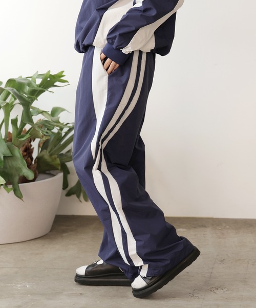 SUGGESTION パンツ SUGGESTION/サジェッション サイドライン ナイロン