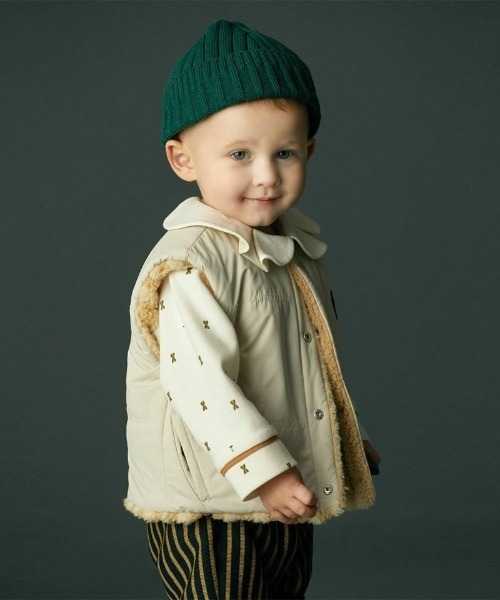 ミニ　アンバーグリーム　リバーシブルベスト AMBERGLEAM - Reversible Wool Vest (L/XL) ¥36000+tax | KODONA in