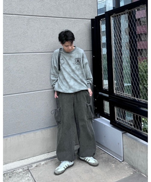 【新品未使用】Vestax グレー スウェット トレーナー Gaphos トレーナー スウェット スプレーダイ胸刺繍Vネック
