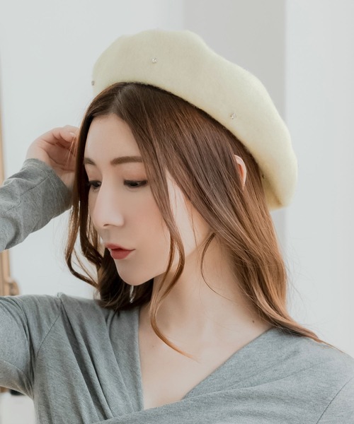 Julia Boutique（ジュリアブティック） 帽子 ベレー帽 ビジューベレー