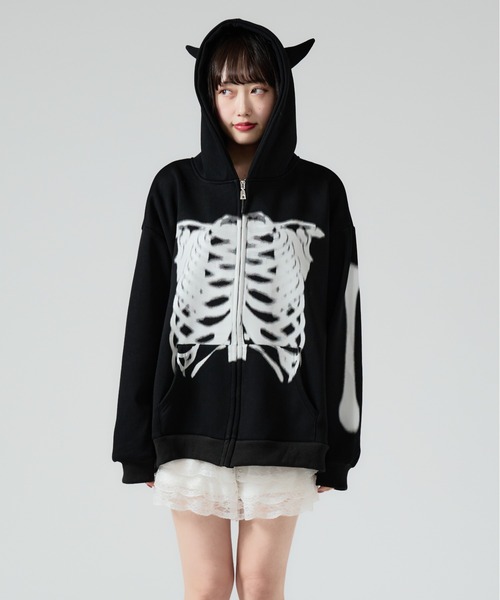パーカー Bone Hoodie/ボーンフーディー レディース