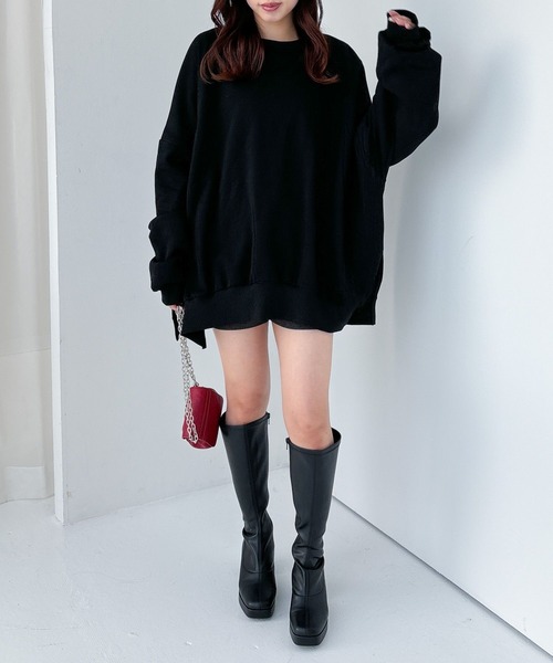 トレーナー スウェット WEB限定　スーパーBIGシルエット裏毛スウェット　290251 レディース | Heather | 09