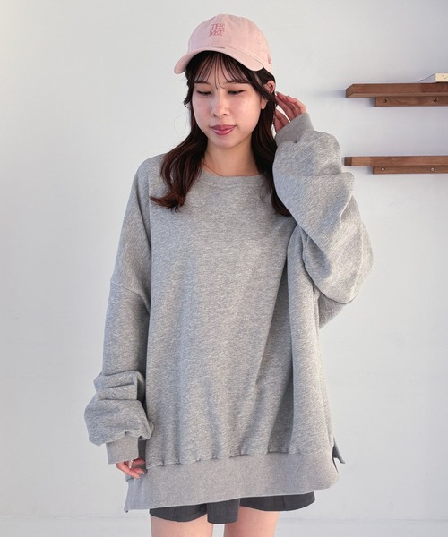 トレーナー スウェット WEB限定　スーパーBIGシルエット裏毛スウェット　290251 レディース | Heather | 13
